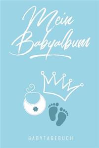 Mein Babyalbum Babytagebuch: A5 Notizbuch punktiert als Geschenk zur Geburt für Jungen - Geschenkidee für werdene Mütter zur Schwangerschaft - Baby-Tagebuch - Babyalbum - Babys 