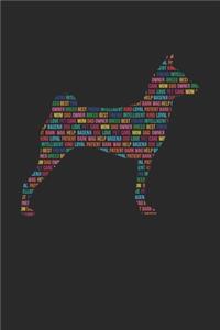 Basenji Journal - Basenji Notebook 'Word Cloud' - Gift for Basenji Lovers
