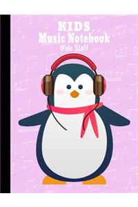 Kids Music Notebook Wide Staff