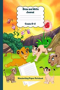 Draw and Write Journal Grades K-2 Handwriting Paper Notebook