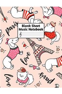 Blank Sheet Music Notebook