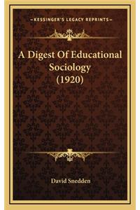 A Digest of Educational Sociology (1920)