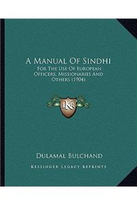 A Manual Of Sindhi