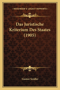 Juristische Kriterium Des Staates (1905)
