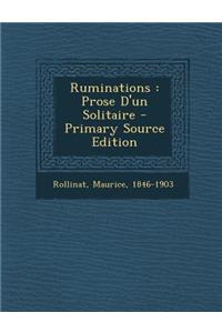 Ruminations