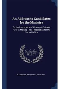 An Address to Candidates for the Ministry