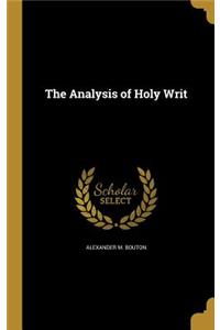 Analysis of Holy Writ