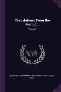 Translations From the German; Volume 2