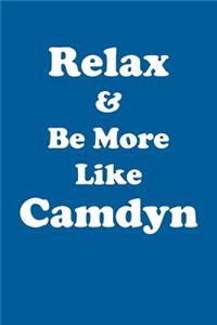 Relax & Be More Like Camdyn Affirmations Workbook Positive Affirmations Workbook Includes