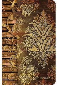 Small Elastic Closure Journal - Wood Carving