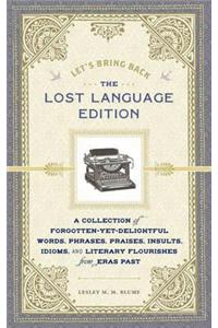 Let's Bring Back: The Lost Language Edition