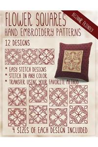 Flower Squares Hand Embroidery Patterns