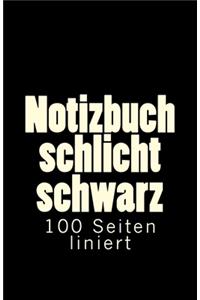 Notizbuch schlicht schwarz