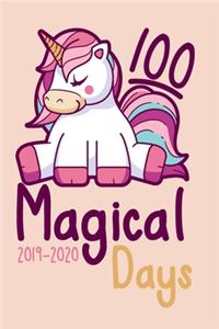 100 Days Of School Magical Days Unicorn Notebook