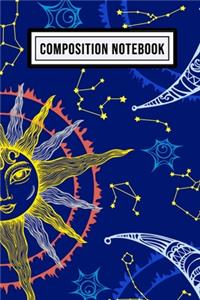 Moon Wide Ruled Composition Notebook