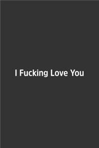 I Fucking Love You.: Lined Notebook / Journal / Diary / Calendar / Planner / Sketchbook /Funny Gag Gift, 108 blank Pages, 6x9, Matte Finish