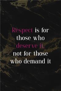 Respec Is For Those Who Deserve It, not for Those Who Demand It