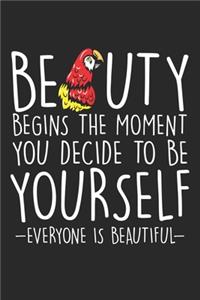 Beuty Begins The Moment you Decide to Be youself Everyone is Beautiful