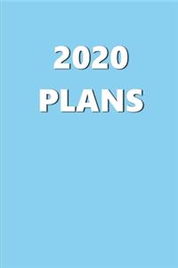 2020 Weekly Planner 2020 Plans Baby Blue Color 134 Pages