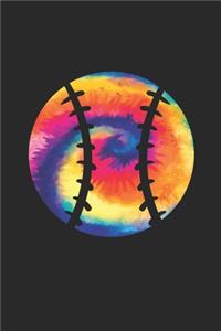 Tie Dye Baseball Notebook - Sports Gift for Baseball Player - Baseball Journal - Baseball Diary