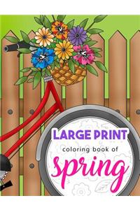 Large Print Coloring Book of Spring