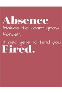 Absence Makes The Heart Grow Fonder It Also Gets To Tend You Fired