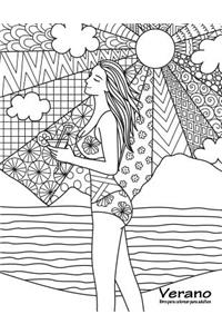 Verano libro para colorear para adultos 1
