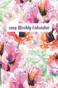 2019 Weekly Calendar: Watercolor Poppies