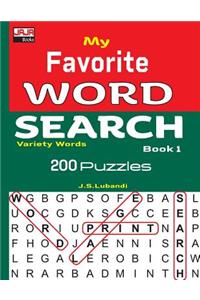 My Favorite WORD SEARCH Book 1