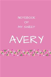 Notebook of my sweet Avery