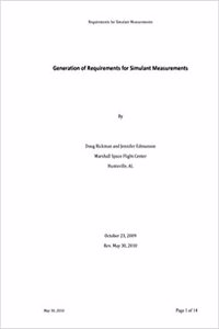 Generation of Requirements for Simulant Measurements. Revised, May 30, 2010