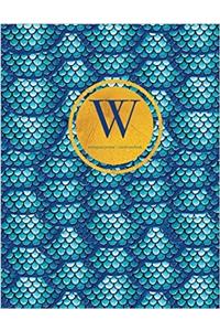Initial W Notebook, Monogram Journal