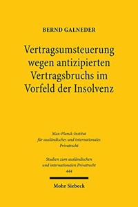 Vertragsumsteuerung wegen antizipierten Vertragsbruchs im Vorfeld der Insolvenz