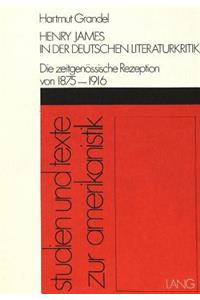 Henry James in der deutschen Literaturkritik