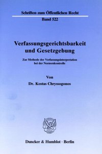 Verfassungsgerichtsbarkeit Und Gesetzgebung