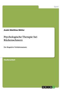 Psychologische Therapie bei Rückenschmerz