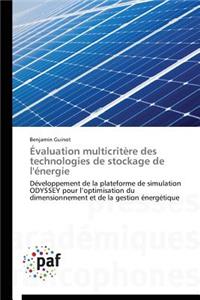 Évaluation Multicritère Des Technologies de Stockage de l'Énergie