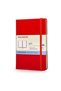 Moleskine Art Plus Sketchbook, Pocket, Plain, Red, Hard Cover (3.5 X 5.5)