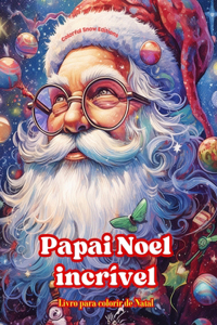 Papai Noel incrível - Livro para colorir de Natal - Lindas ilustrações de inverno e Papai Noel para desfrutar