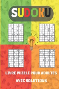 Sudoku Livre Puzzle Pour Adultes Avec Solutions