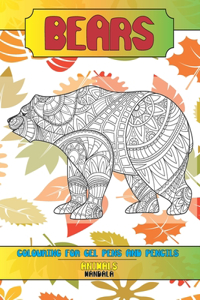 Mandala Colouring for Gel Pens and Pencils - Animals - Bears