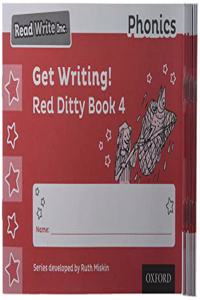 Read Write Inc. Phonics: Get Writing! Red Ditty Book 4 Pack of 10