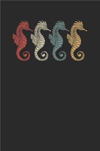 Colorful Seahorse Retro
