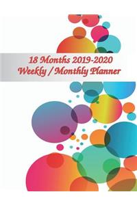 18 Months 2019-2020 Weekly / Monthly Planner