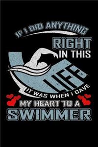 If I Did Anything Right in This Life It Was When I Gave My Heart to a Swimmer