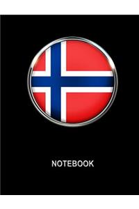 Notebook. Norway Flag Cover. Composition Notebook. College Ruled. 8.5 x 11. 120 Pages.