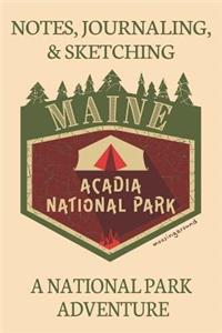 Notes Journaling & Sketching Maine Acadia National Park