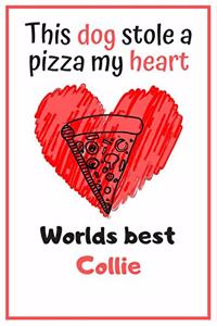 This Dog Stole A Pizza My Heart Worlds Best Collie: Cute Collie Dog Diaries Card Quote Journal / Notebook / Diary / Greetings / Appreciation Gift (6 x 9 - 110 Blank Lined Pages)