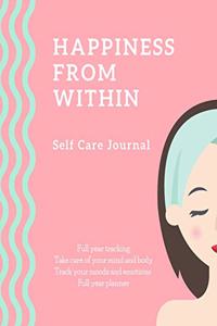 Happiness from within self care journal