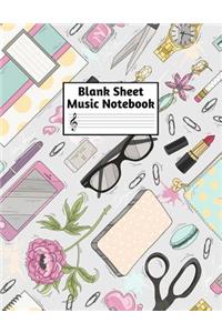 Blank Sheet Music Notebook